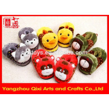 High quality winter warm animal shape slippers plush toy animal slippers cheap wholesale slippers